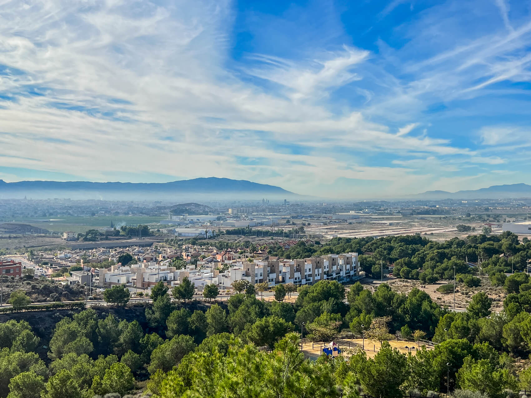 Vista a la ciudad de Murcia desde el Mirador de Cantalar